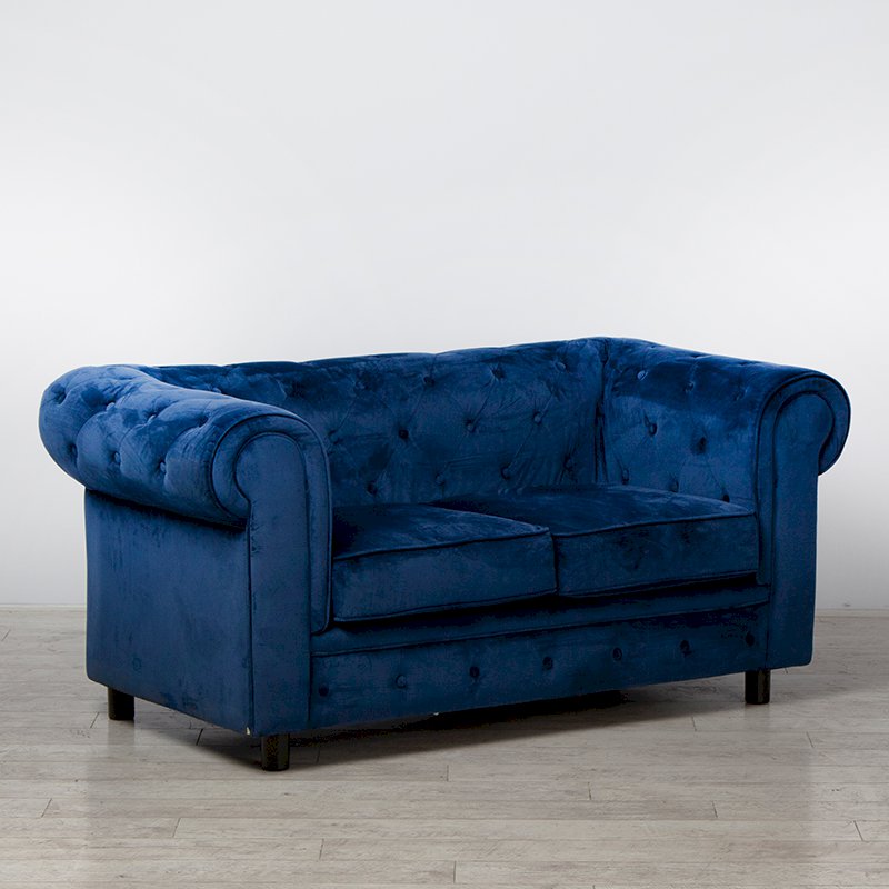 Chesterfield Sofa Hire in Royal Blue Chair Hire