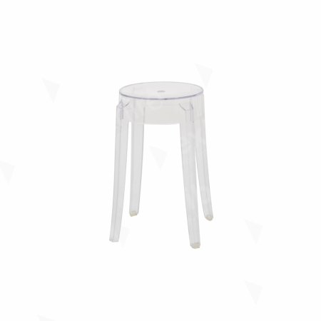 Charles Ghost Low Stool Clear