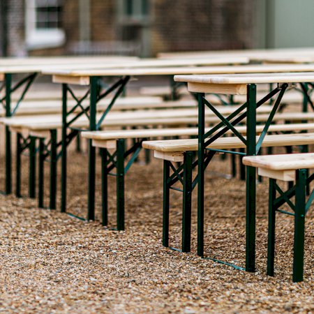 Beer Table & Bench Set (1800 x 500 Slimline) 1