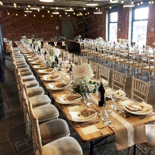 Limewash Chiavari Chairs with Cream Pad