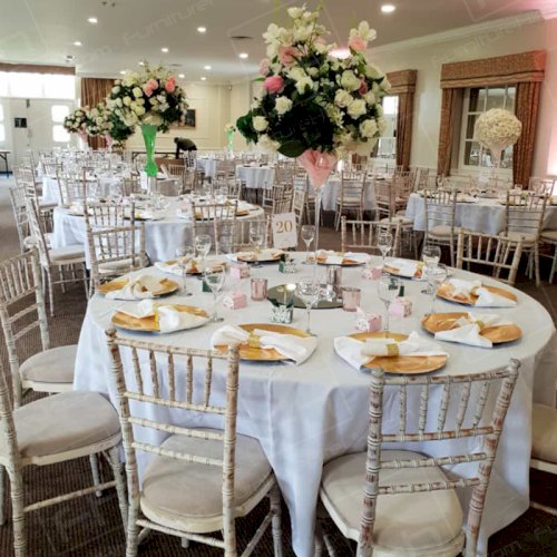 Limewash Chiavari Chairs at a Wedding