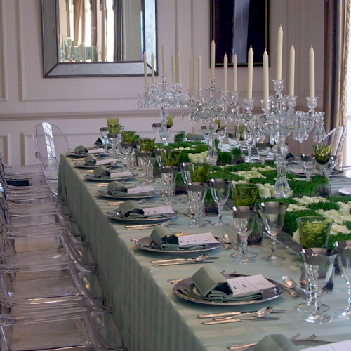 Ghost Victoria Chairs & Sage Green Wedding Set Up