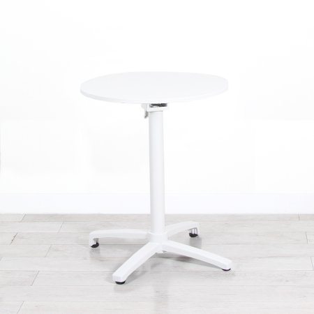 600mm White Round Bistro Table - White Frame 1