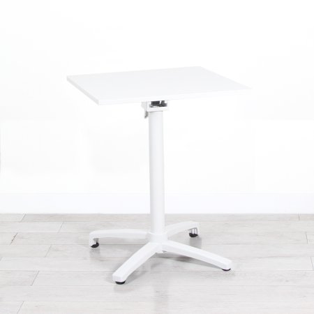 600mm White Square Bistro Table - White Frame 1