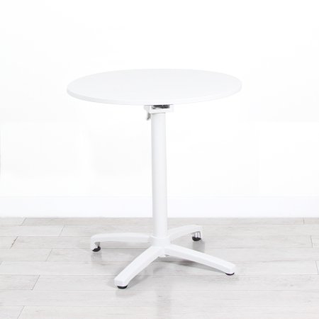 700mm White Round Bistro Table - White Frame 1