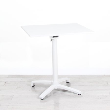 700mm White Square Bistro Table - White Frame 1