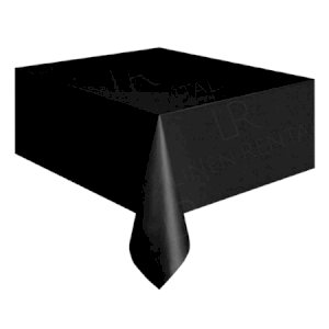 90 x 90 Inch Black Square Tablecloth