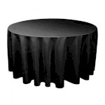 120 Inch Round Black Tablecloth