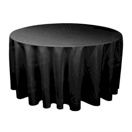120 inch Round Black Tablecloth