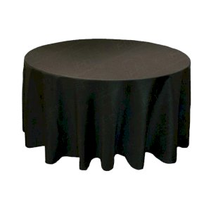 90 inch Round Black Tablecloth (for 3ft)