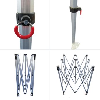 White Popup Marquee With Sides 3x3m