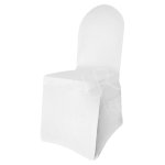 White Fitted Lycra Chair Cover