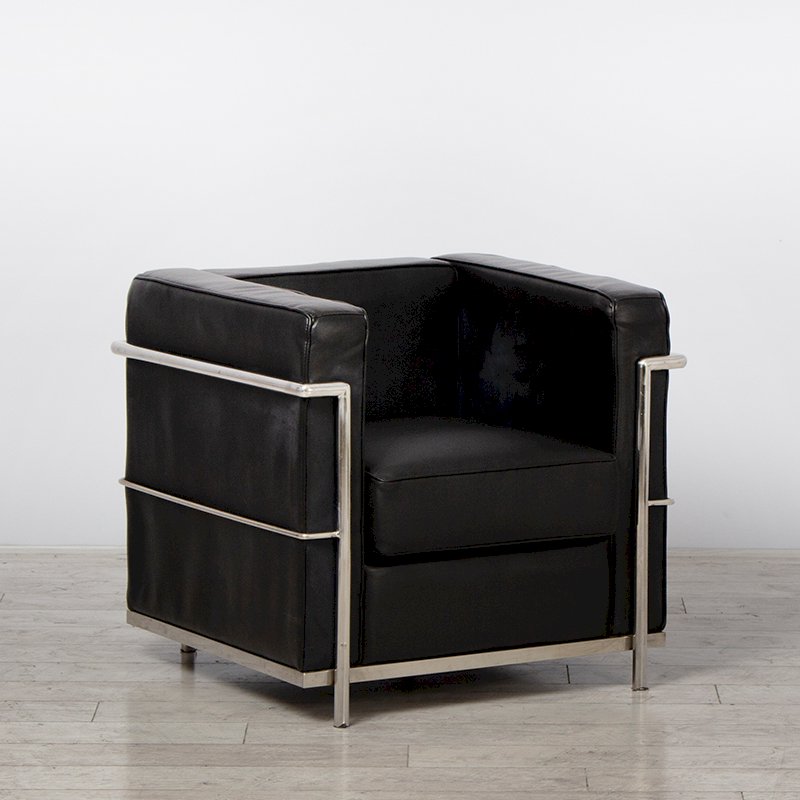 Black & Chrome Leather Chair Hire | Soft Seating Hire London